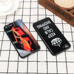 Wholesale iPhone 8 Plus / 7 Plus Design Tempered Glass Hybrid Case (Race Car)